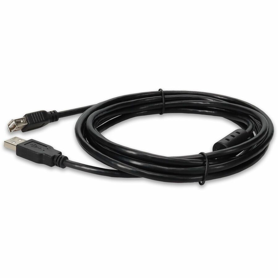 AddOn 10ft USB A 2.0 Male to Female Black Cable
