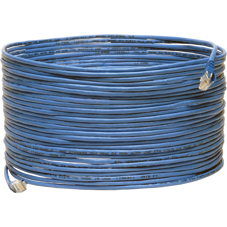 Tripp Lite by Eaton Cat5e 350 MHz Snagless (UTP) Ethernet Cable (RJ45 M/M ) - Plenum Rated Blue 75 ft. (22.86 m)