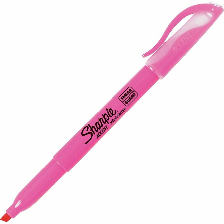 Sharpie Highlighter - Pocket - Chisel Marker Point Style - Fluorescent Pink - 12 / Dozen