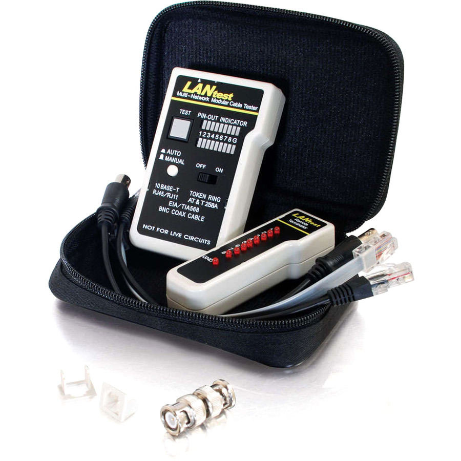 C2G LANtest Network/Modular Cable Test Kit - Coaxial, Twisted Pair - 10Base-T, 10Base-2