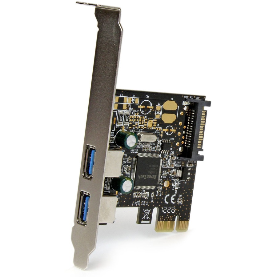 StarTech.com 2 Port PCI Express PCIe SuperSpeed USB 3.0 Controller Card w/ SATA Power - 5Gbps