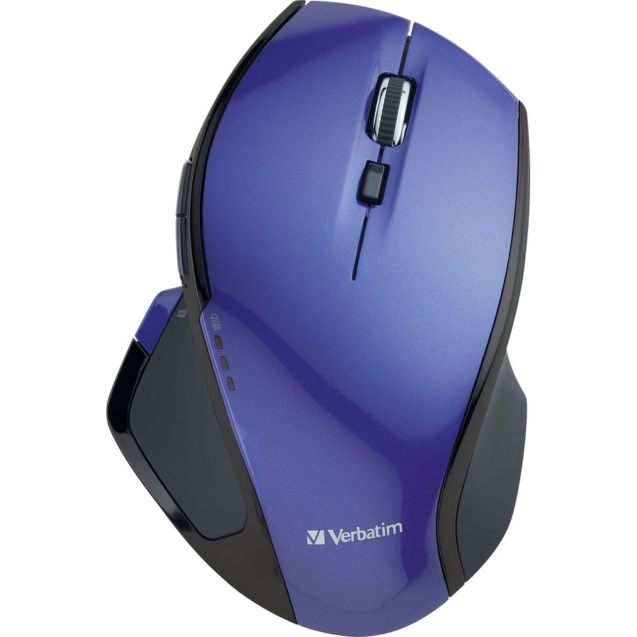 Verbatim Wireless Desktop 8-Button Deluxe Blue LED Mouse - Purple - Blue LED - Wireless - Radio Frequency - Purple - 1 Pack - USB - 1600 dpi - Scroll Wheel - 8 Button(s) = VER99020