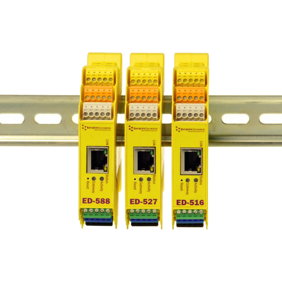 Brainboxes - Ethernet to 8 Digital Inputs and 8 Digital Outputs + RS485 Gateway