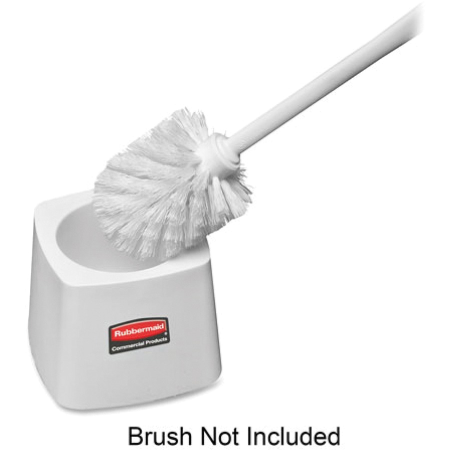 Rubbermaid RCP631000WE Toilet Bowl Plastic Brush, White, 14.5