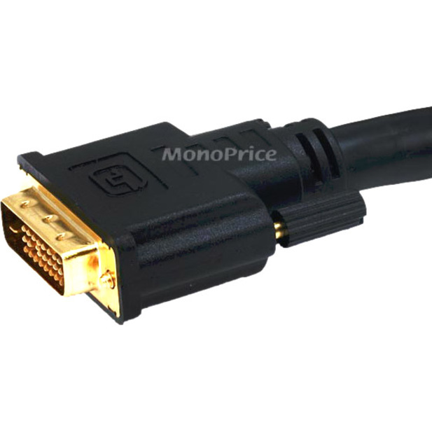 Monoprice 50ft 24AWG CL2 Dual Link DVI-D Cable - Black