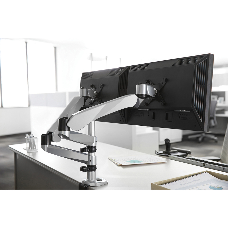 3M Mounting Arm for Flat Panel Display - Silver - Yes - 9.07 kg Load Capacity - 1 Each - Monitor Arms - MMMMA265S