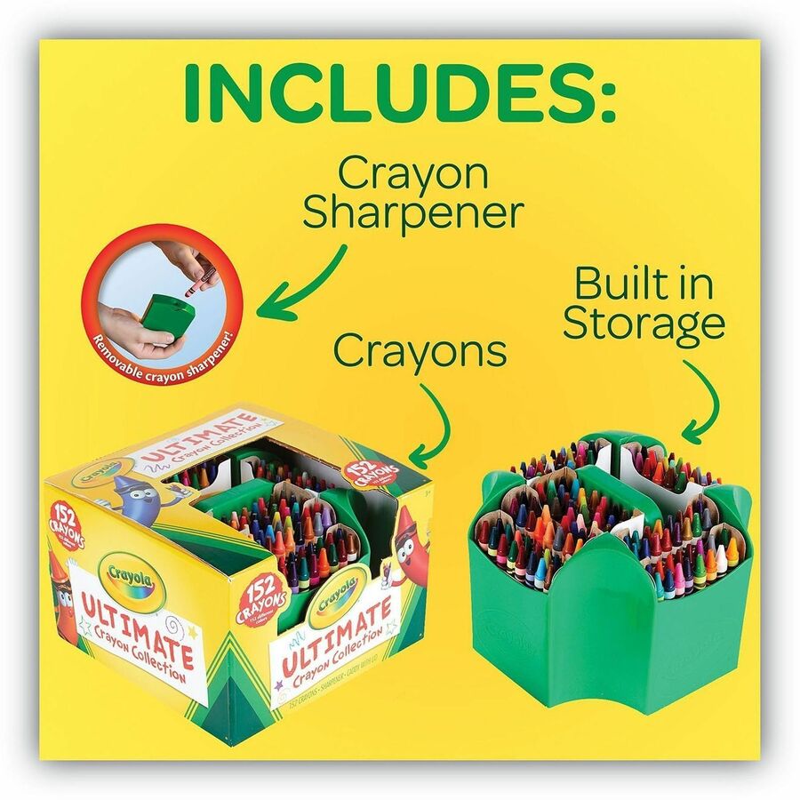 Crayola Ultimate 152 Crayon Collection - Assorted - 1 / Box