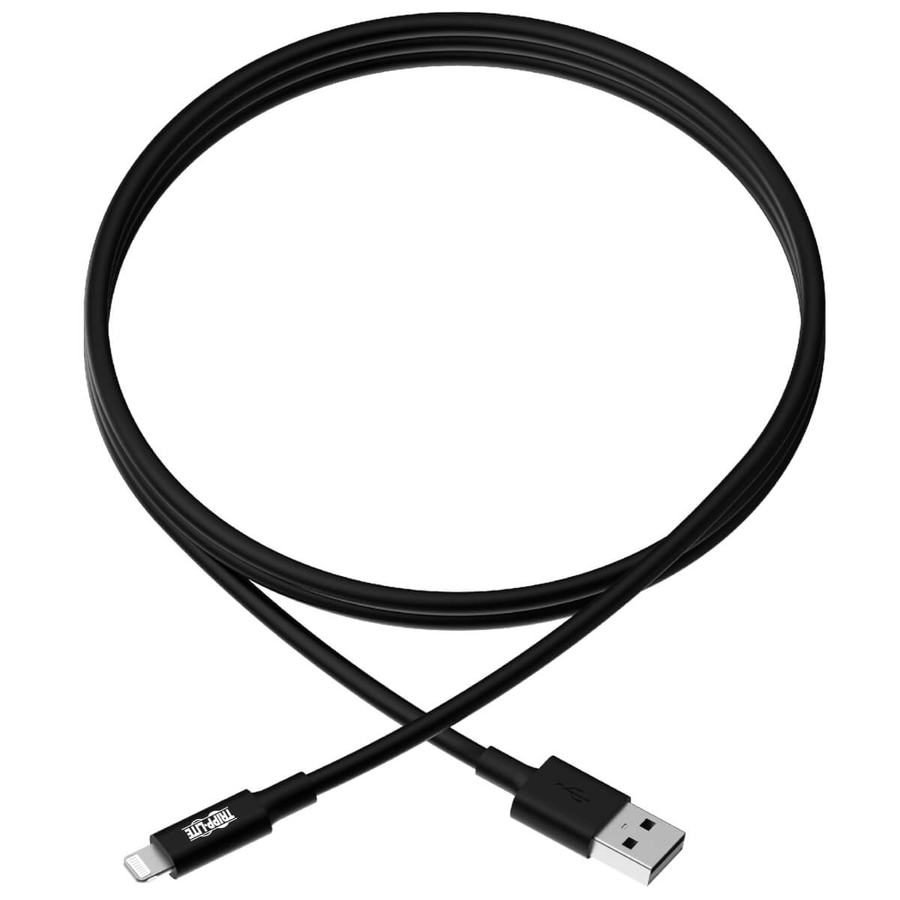 Tripp Lite by Eaton USB-A to Lightning Sync/Charge Cable MFi Certified Black M/M USB 2.0 6 ft. (1.83 m)
