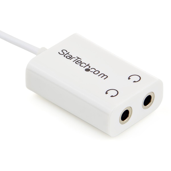 StarTech Cable MUY1MFFADPW Slim Headphone Splitter Cable 3.5mm to 2x3.5mm Male/Female White (MUY1MFFADPW)