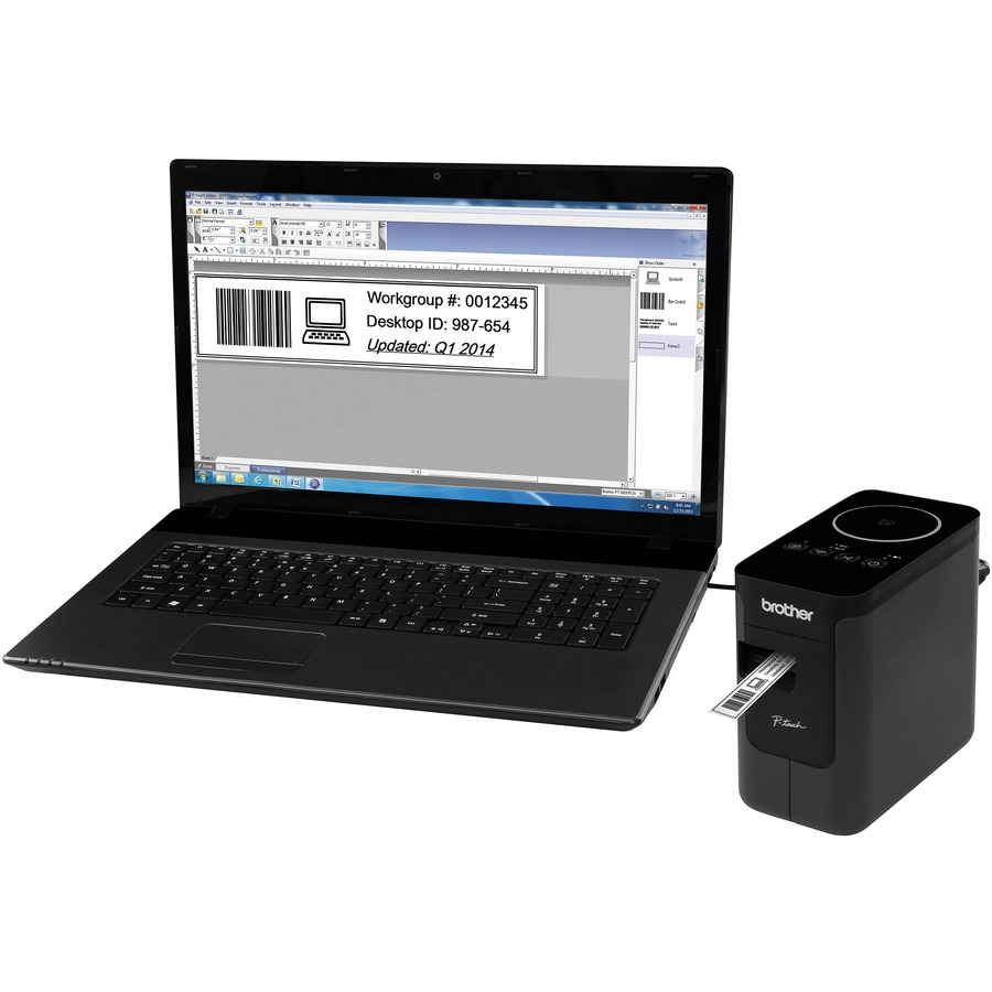 P-touch PT-P750w Desktop Thermal Transfer Printer - Color - Label Print - USB - Wireless LAN - With Cutter - 0.94" Print Width - 1.18 in/s Mono - 180 dpi - 0.94" Label WidthAutomatic Cutting