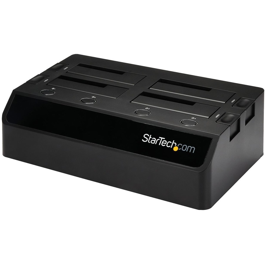 StarTech 4-Bay USB 3.0 to SATA Hard Drive Docking Station, 2.5/3.5" SATA III (6Gbps) SSD/HDD Dock, USB Hard Drive Bay, Top-Loading