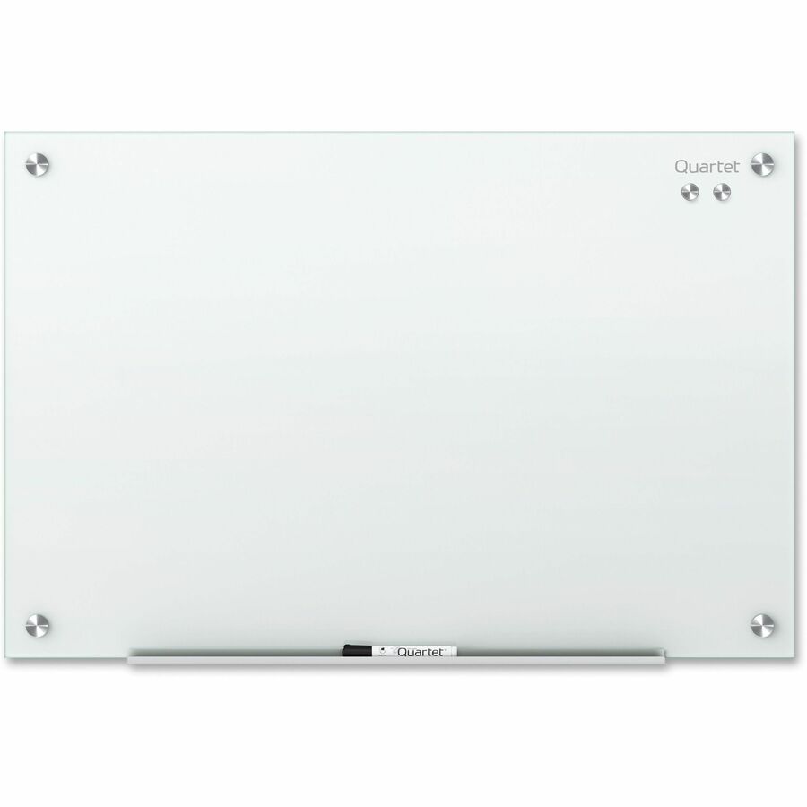 Quartet G3624W Infinity 24 x 36 Frameless Magnetic White Glass Markerboard