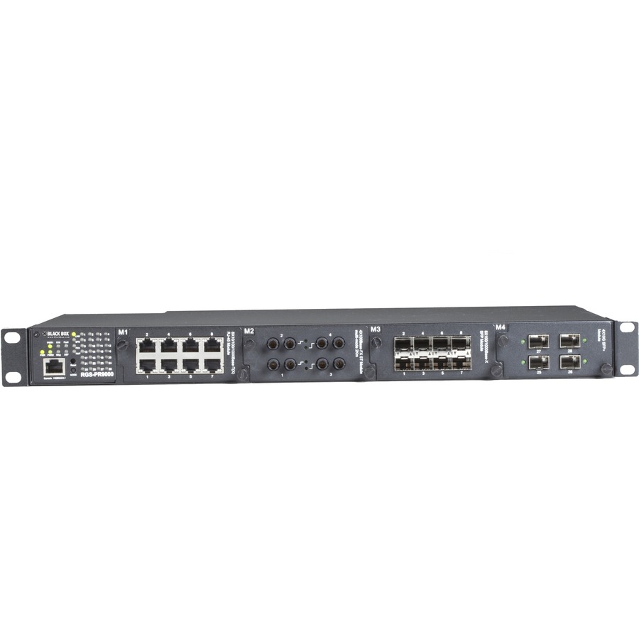 Black Box LE2700 Series Gigabit Ethernet (1000-Mbps) Extreme Temperature Managed Switch Chassis - 4-Slot, 100-240VAC
