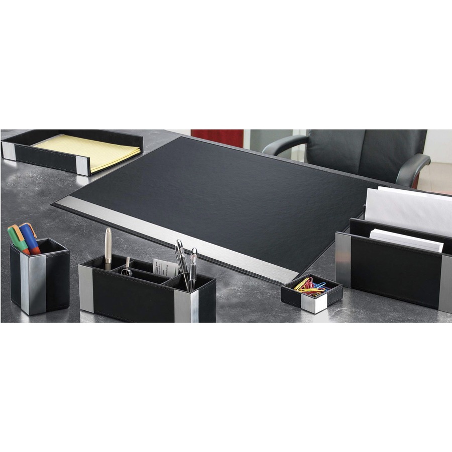 Artistic Architech Line All-in-1 Supply Caddy - Metal - 1 Each - Black, Aluminum - Desktop Organizers - AOPART43023