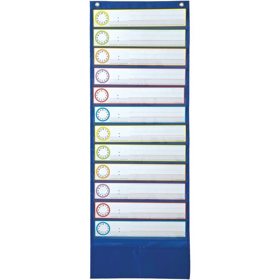 Carson Dellosa Education Deluxe Scheduling Pocket Chart - Skill Learning: Chart, Classroom, Time, Illustration - Classroom Helpers - CDP158031