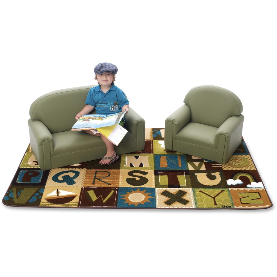 Carpets for Kids Toddler Alpha Blocks Nature Rug - Kids - 72" Length x 108" Width - Rectangle - Alphabet Blocks