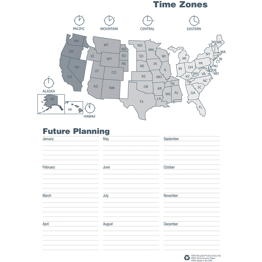 House of Doolittle Doolittle 24-month Large Planner - Monthly - 24 Month - January 2024 - December 2024 - 1 Month Double Page Layout - 8 1/2" x 11" Sheet Size - 2.13" x 1.88" Block - Wire Bound - Simulated Leather - Black CoverNotes Area, Reference Calend