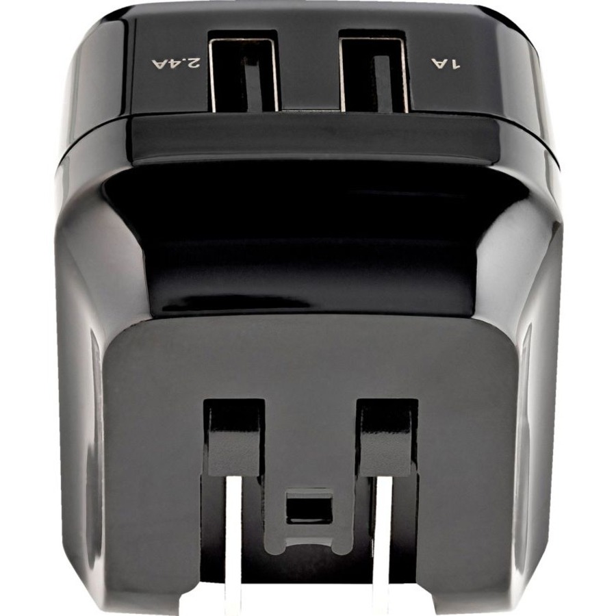 StarTech.com Black- Universal Power Adapter - USB / Wall Chargers - STCUSB2PACBK