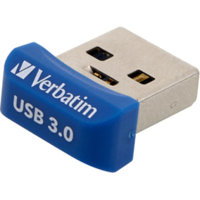 Verbatim 32GB Store 'n' Stay Nano USB 3.0 Flash Drive - Blue - 32 GB - USB 3.0 - Blue - 1 Each = VER98710