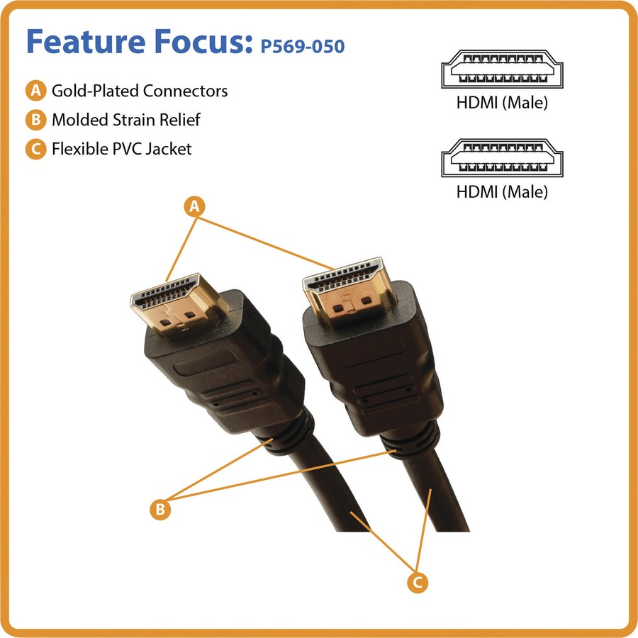 Cable HDMI macho/macho 2 metros Gold