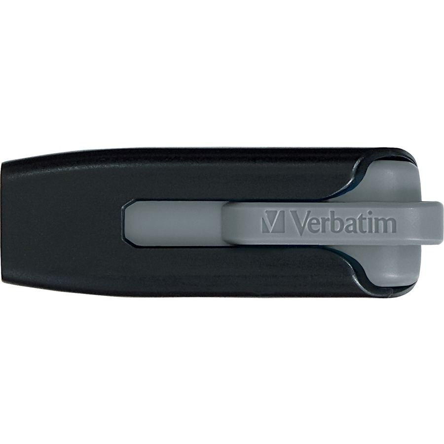 Verbatim 256GB Store 'n' Go V3 USB 3.0 Flash Drive - Gray - 256 GB - USB 3.0 - 120 MB/s Read Speed - 25 MB/s Write Speed - Gray - Lifetime Warranty - 1 Each - TAA Compliant - USB Drives - VER49168