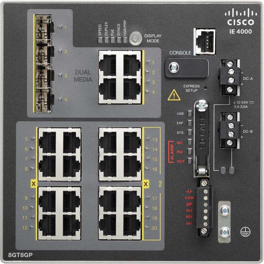 Cisco IE-4000-8GT8GP4G-E Industrial Ethernet Switch