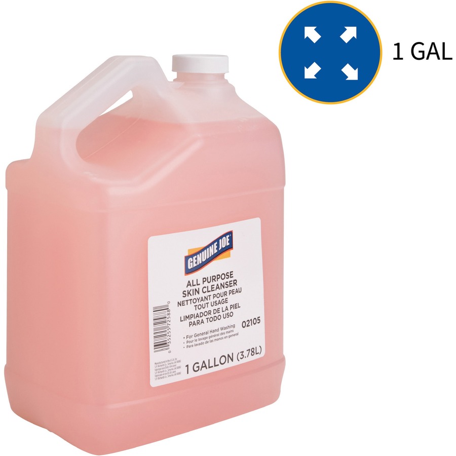 Genuine Joe All Purpose Skin Cleanser - 1 gal (3.8 L) - Hand, Skin - Pink - 4 / Carton