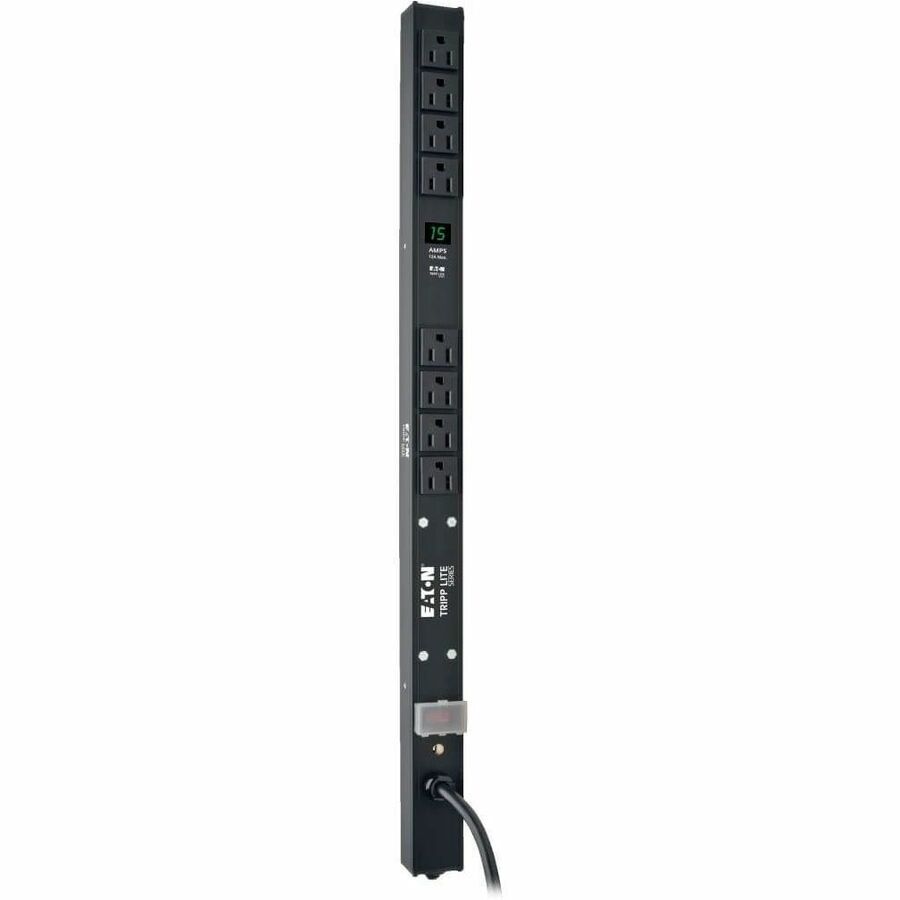 Tripp Lite by Eaton PDU 1.5kW Single-Phase Local Metered PDU 100-127V Outlets (8 5-15R) 5-15P 15 ft. (4.57 m) Cord 0U Vertical 24 in.