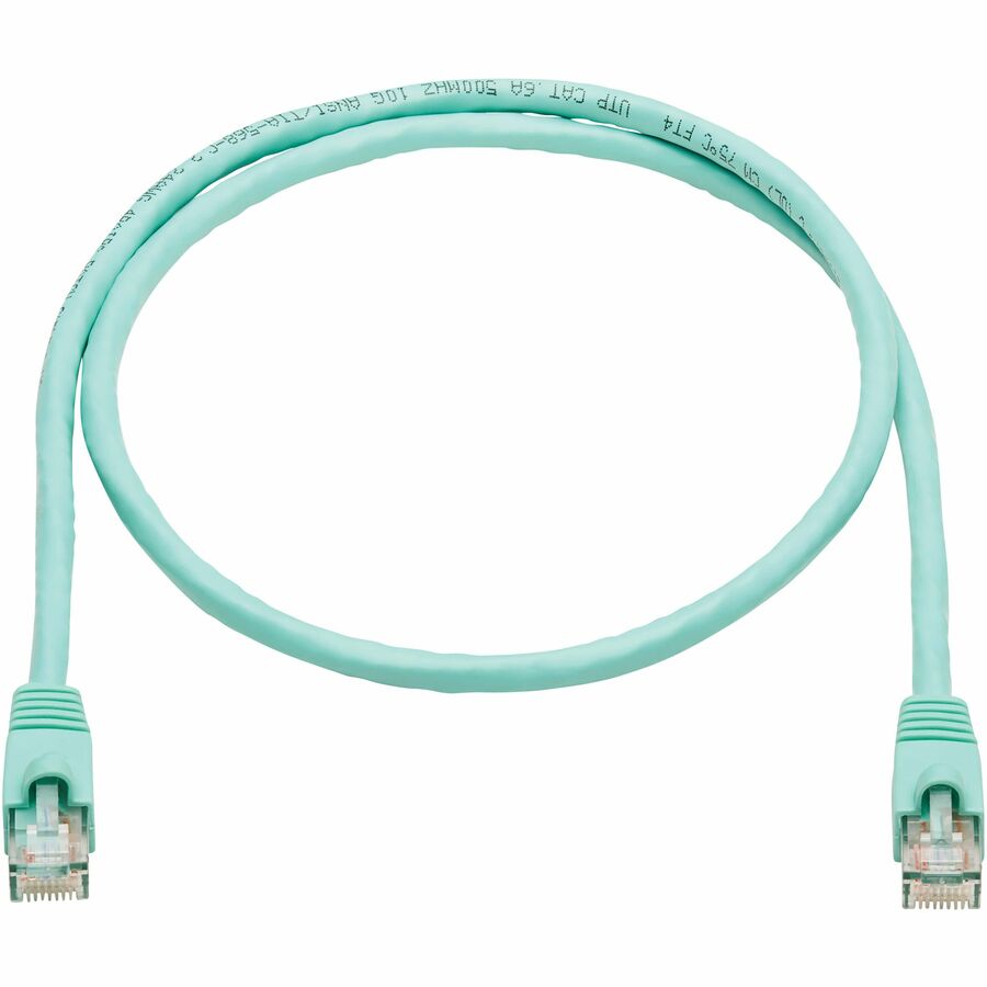 Tripp Lite by Eaton Cat6a 10G Snagless UTP Ethernet Cable (RJ45 M/M) Aqua 3 ft. (0.91 m)