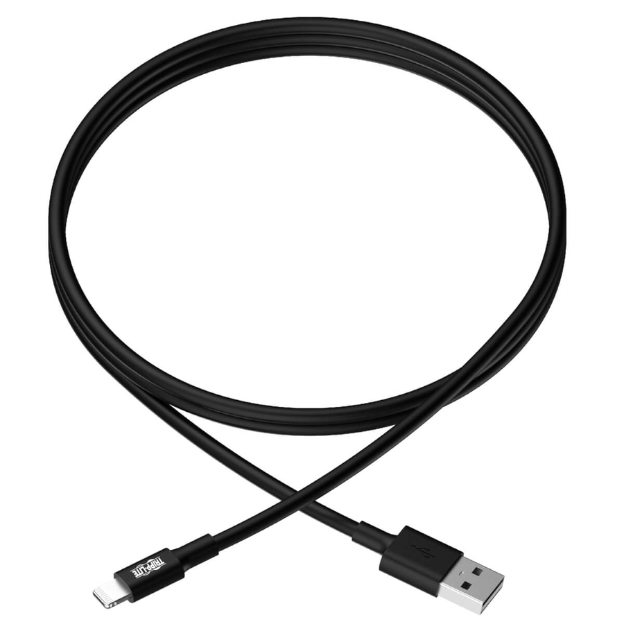 Tripp Lite by Eaton USB-A to Lightning Sync/Charge Cable MFi Certified - Black M/M 10 in. (0.25 m)