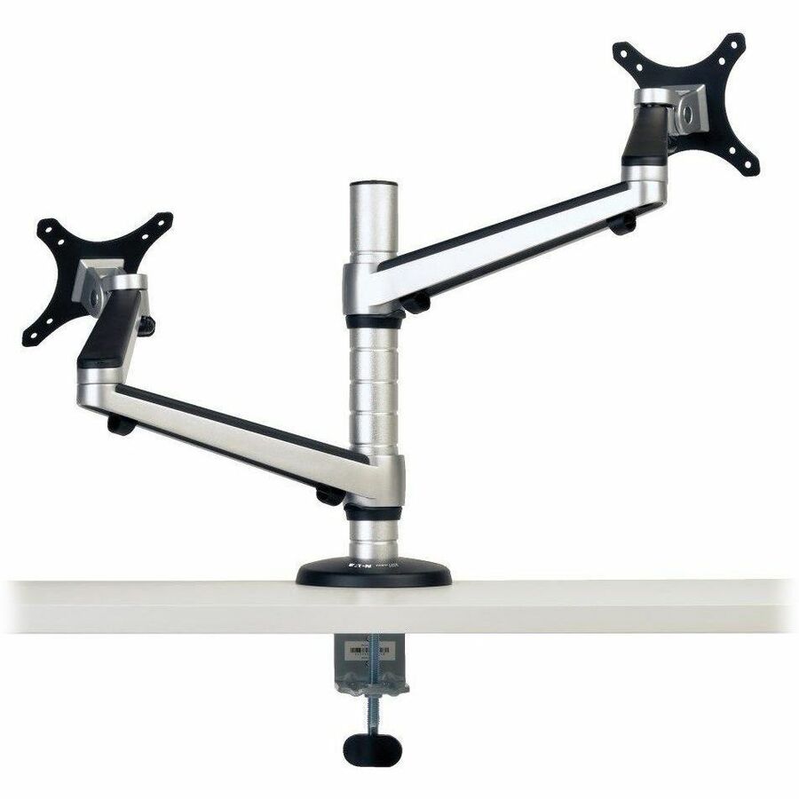 Tripp Lite DDR1327DCS Desk Mount for Flat Panel Display - Black - Height Adjustable - 2 Display(s) Supported - 13" to 27" Screen Support - 19.96 kg Load Capacity - 75 x 75, 100 x 100 - Yes