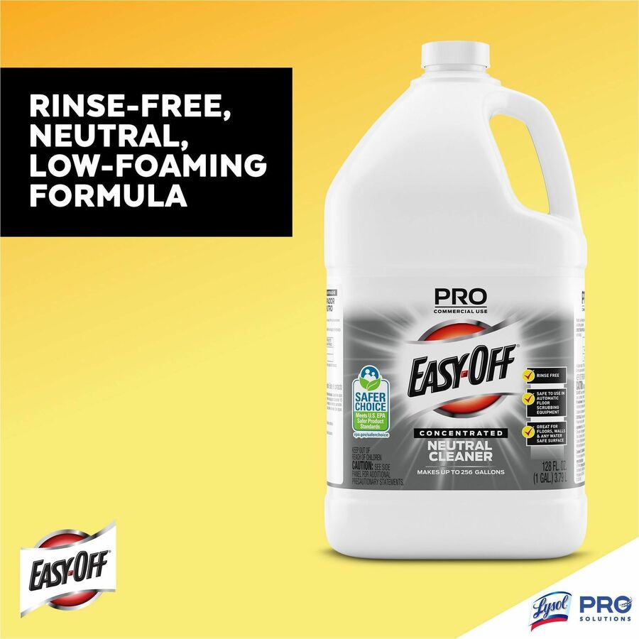 Professional Easy-Off Neutral Cleaner - For Multipurpose - Concentrate -  128 fl oz (4 quart) - Neutral Scent - 2 / Carton - Rinse-free, Non  Alkaline