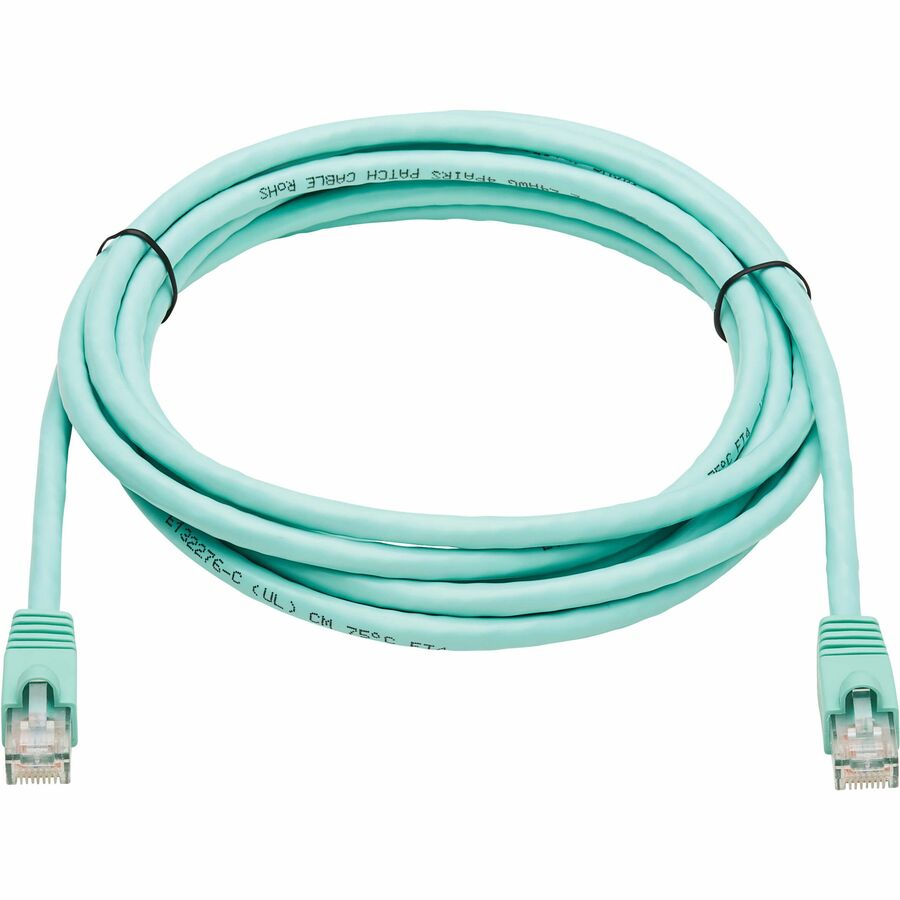 Tripp Lite by Eaton Cat6a 10G Snagless UTP Ethernet Cable (RJ45 M/M) Aqua 10 ft. (3.05 m)