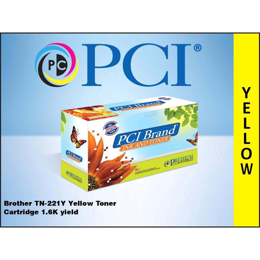 Premium Compatibles Laser Toner Cartridge - Alternative for Brother, Konica Minolta TN221Y, TN-221Y - Yellow - 1 / Each