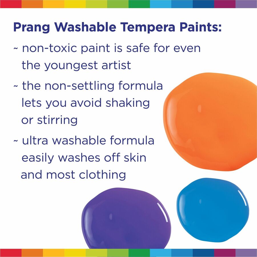 Prang Ultra-Washable Tempera Paint (10796 [Non-Toxic, 12 Colors