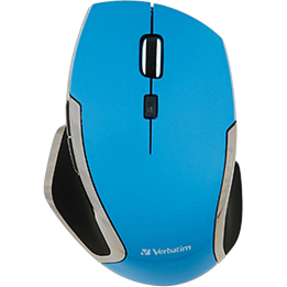 Verbatim Wireless Notebook 6-Button Deluxe Blue LED Mouse - Blue - Blue LED/Optical - Wireless - Radio Frequency - Blue - 1 Pack - USB - Scroll Wheel - 6 Button(s) = VER99016