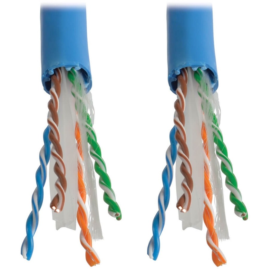 Tripp Lite by Eaton Cat6 Gigabit Solid Core UTP PVC Bulk Ethernet Cable Blue 1000 ft. (304.8 m) TAA