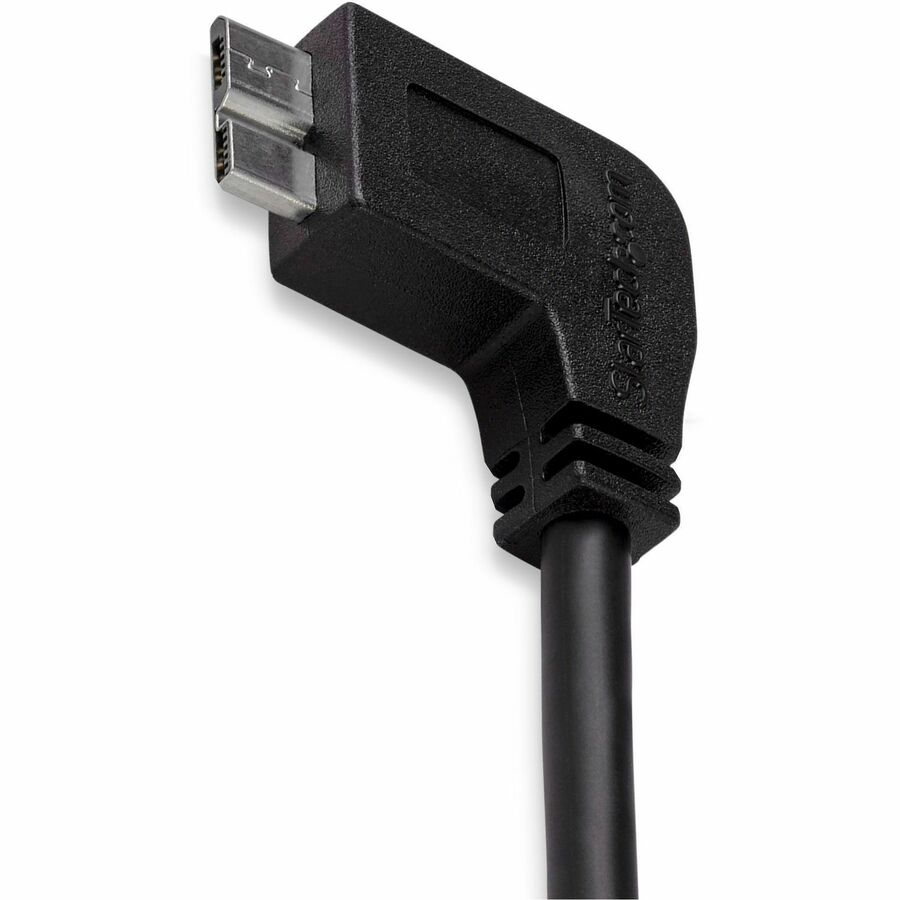 StarTech 1m 3 ft Slim Micro USB 3.0 (5Gbps) Cable - M/M - USB 3.0 A to Left-Angle Micro USB - USB 3.2 Gen 1