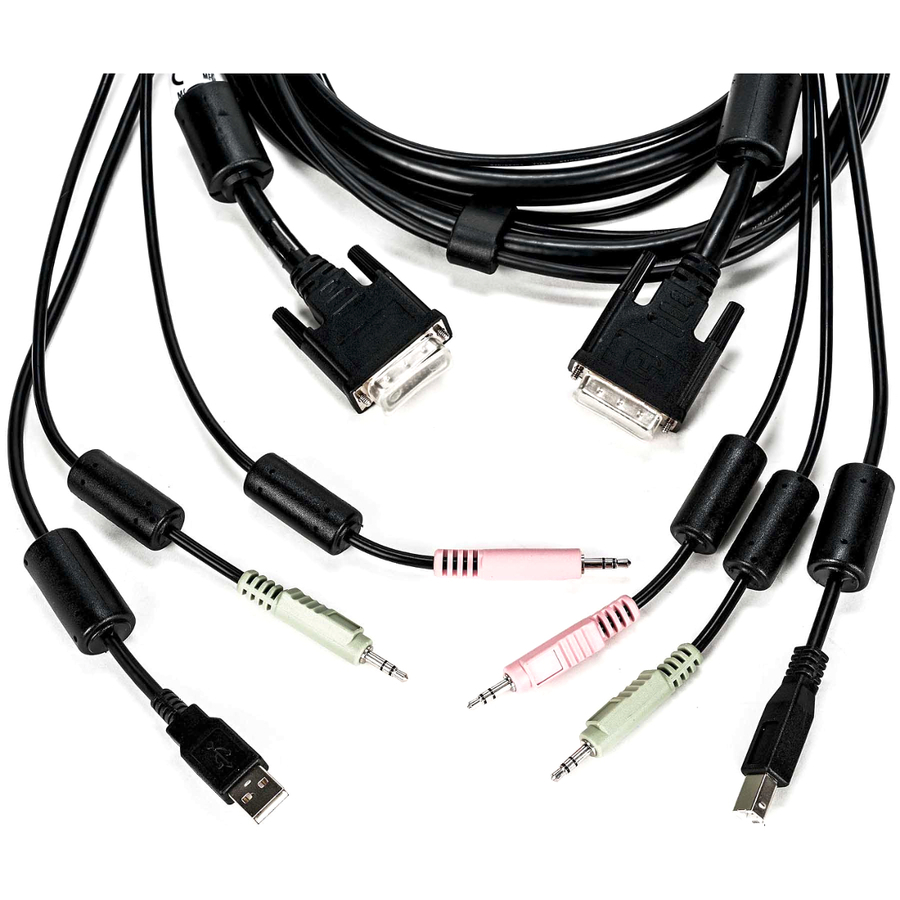 AVOCENT KVM Cable - 6 ft, Single Display, DVI-I, 1 x USB, 2 x Audio, Standard KVM cable