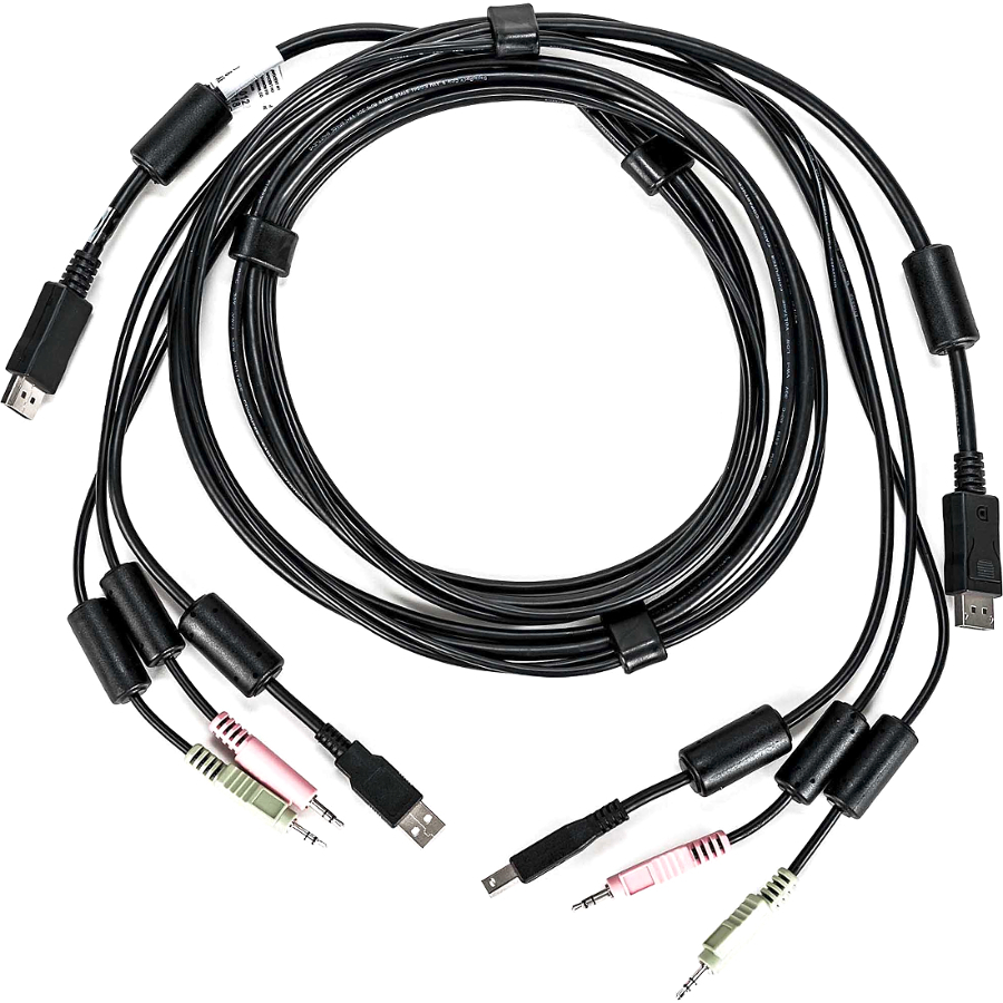 AVOCENT KVM Cable - 6 ft, Single Display, DisplayPort, 1 x USB, 2 x Audio, Standard KVM cable