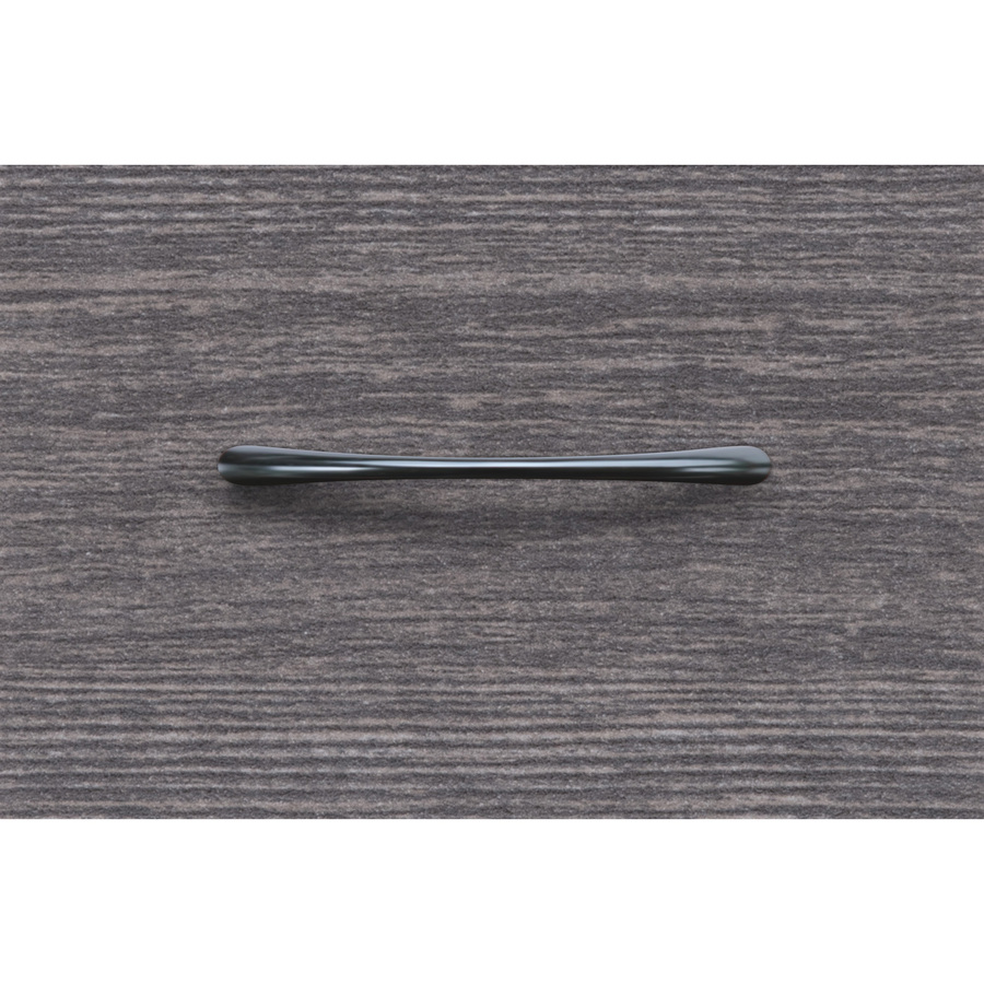 Lorell Laminate Drawer Traditional Pulls - Transitional - 4.5" Width x 0.4" Depth x 1" Height - Aluminum Alloy - Black - Storage Drawers & Accessories - LLR34345