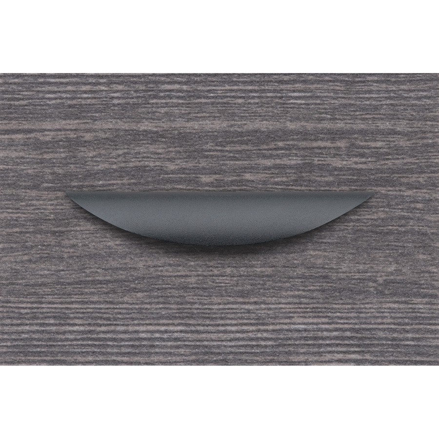 Lorell Laminate Drawer Traditional Pulls - Traditional - 6.4" Width x 1.1" Depth x 0.6" Height - Aluminum Alloy - Black - Storage Drawers & Accessories - LLR34347