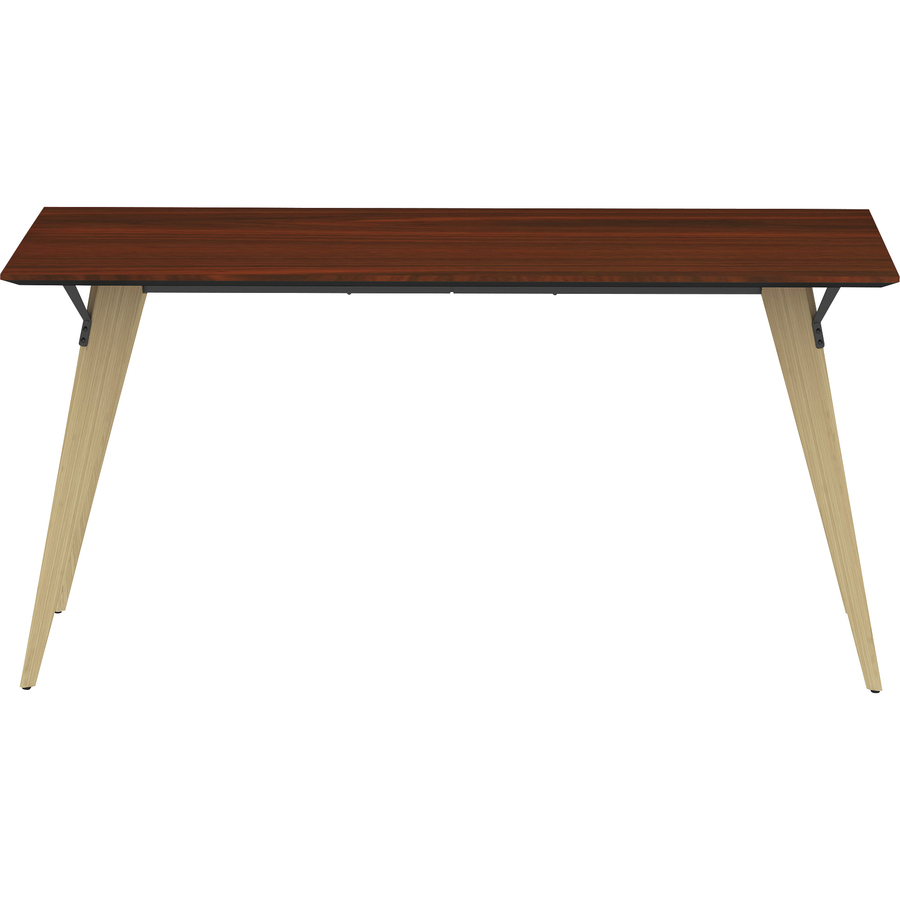 Lorell Electric Height-Adjustable Mahogany Knife Edge Tabletop - Laminated Rectangle, Mahogany Top - 60" Table Top Width x 24" Table Top Depth x 1" Table Top Thickness - 1" Height x 59.9" Width x 23.6" Depth - Assembly Required - Height Adjustable Tables - LLR59611