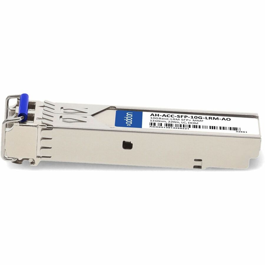 AddOn AEROHIVE AH-ACC-SFP-10G-LRM compatible SFP+ module with LC connector for 10GBase-LRM multimode fiber — alternate view 1