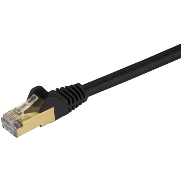 10 ft Cat6a Patch Cable - Shielded (STP) - Black - 10Gb Snagless Cat 6