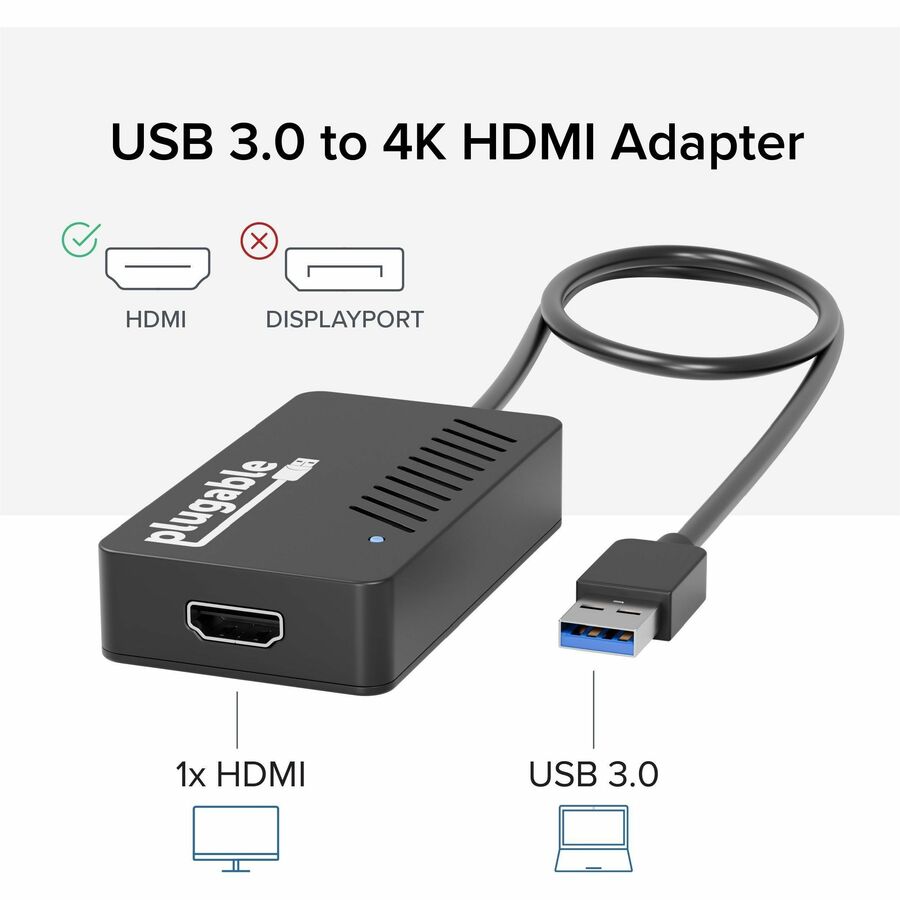 Plugable USB 3.0 to DisplayPort 4K UHD (Ultra-High-Definition)