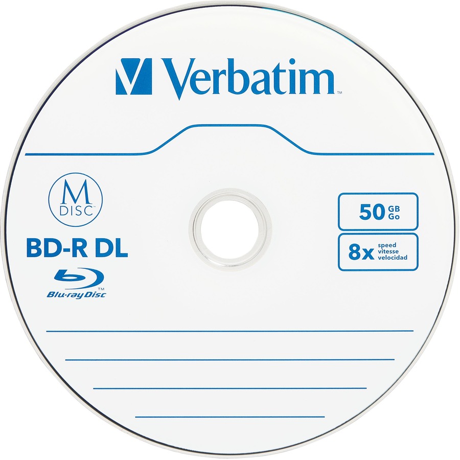 Verbatim M DISC BD-R DL - 8x - 50 GB - 25 Pack Spindle - 25pk Spindle