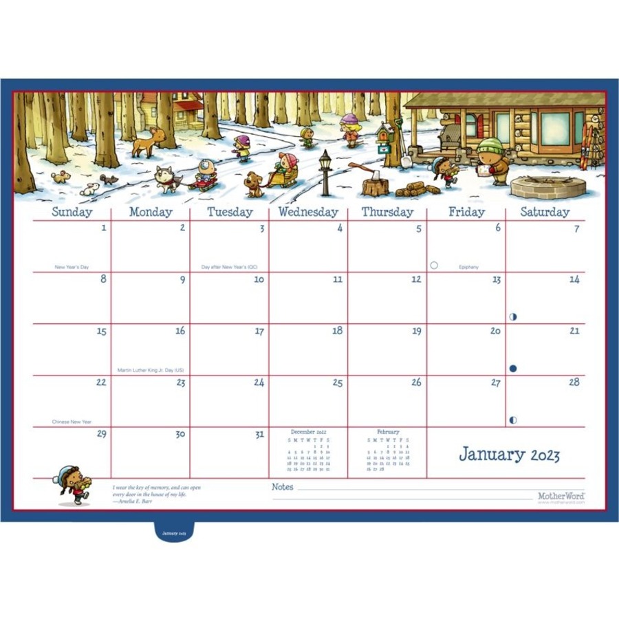 MotherWord Mom's Calendar Deluxe - Weekly - 1.3 Year - Appointment Books & Planners - AAGMWFC0128