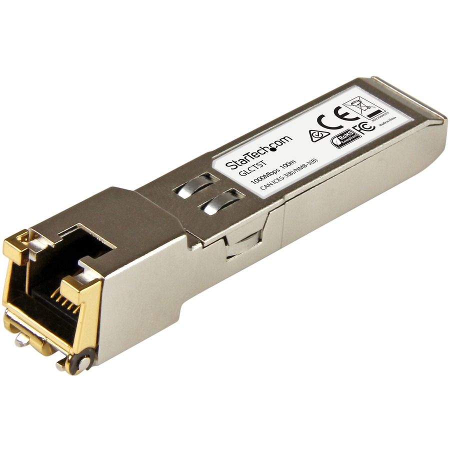 StarTech.com Cisco GLC-T Compatible SFP Module 10 Pack - 1000BASE-T - 1GE Gigabit Ethernet SFP SFP to RJ45 Cat6/Cat5e Transceiver - 100m