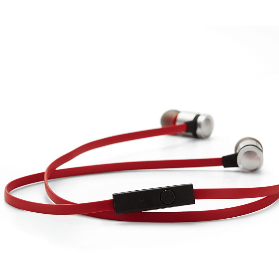 Verbatim Listen / Talk Earphones - Stereo - Mini-phone (3.5mm) - Wired - Earbud - Binaural - In-ear - Red, Silver - PC Headsets & Accessories - VER99210